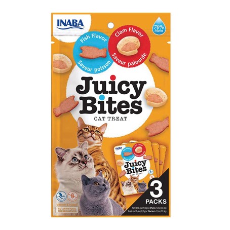 Churu Juicy Bites med Fisk & Musling 3x11g - Billede 2